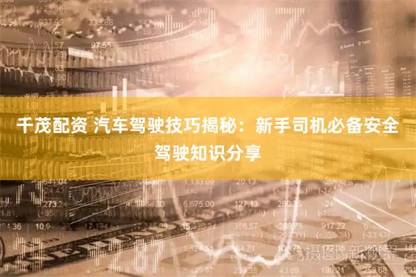 千茂配资 汽车驾驶技巧揭秘：新手司机必备安全驾驶知识分享